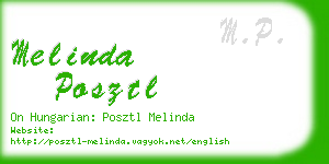melinda posztl business card